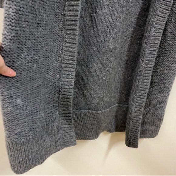 Aritzia Talula Open Front Cardigan Long Length Wool Blend Grey - Picture 6 of 8